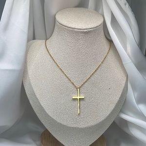 14k Gold Plated Cross Necklace